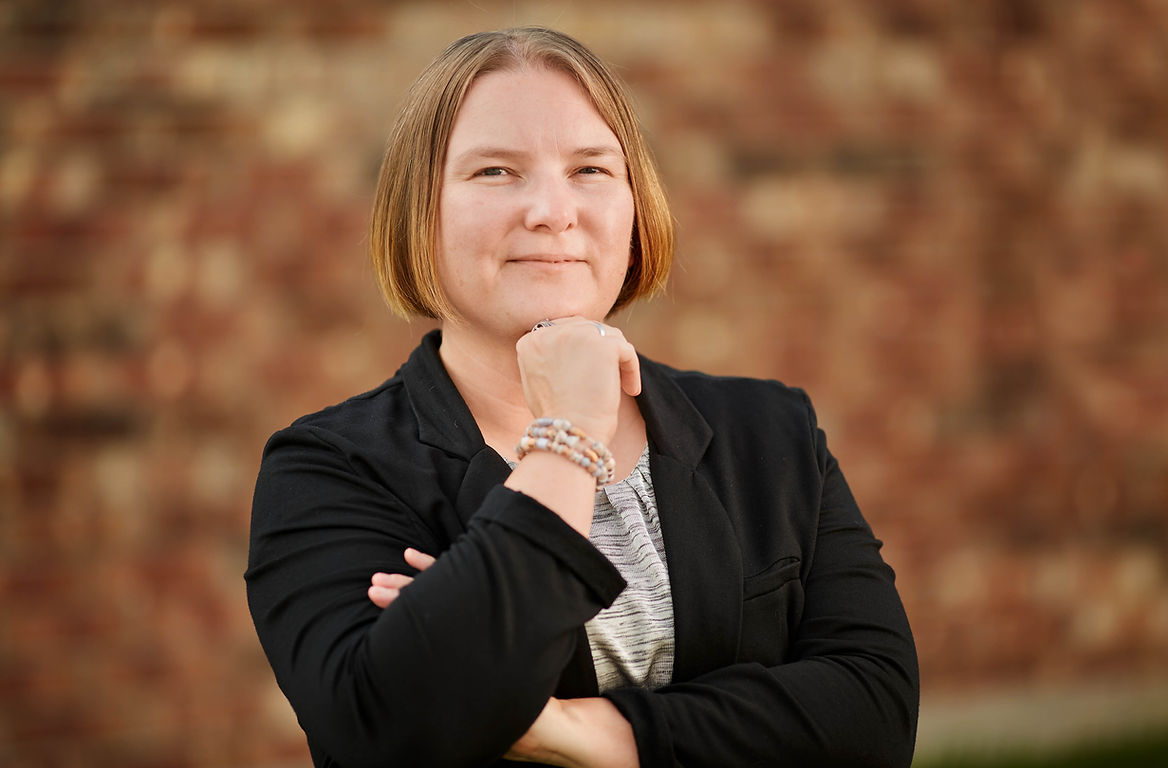 The maker behind The Bead Aisle, wearing a handcrafted bead bracelet